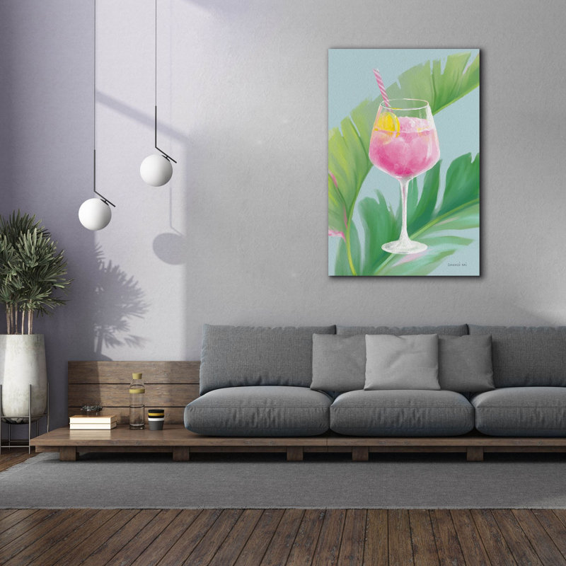 «Tropical Cocktail 4» par Danhui Nai, art mural sur toile, H 60 po x l 40 po