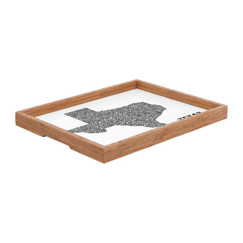 Plateau de table repose-pieds/café texas map