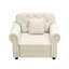 Canapé Chesterfield rembourré en velours avec garniture cloutée et accoudoirs roulés, canapé de style Mid-Century moderne capitonné, comprend 1 oreiller-59122317