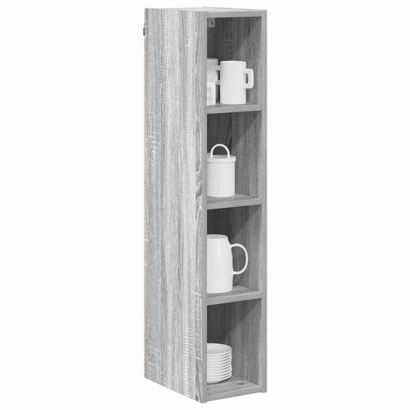 Vidaxl Hanging Cabinet With Storage Riga Old Wood 30 X 29.5 X 100 Cm, 100cm H x 20cm W x 29.5cm D, Grey Sonoma
