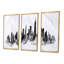 «Chicago Black Silhouette - Cityscape», ensemble d'art mural sur toile-370471170-370471181