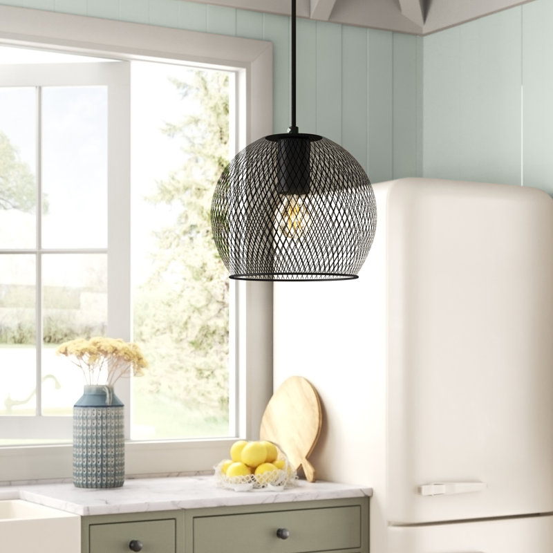 Paxton 1-Light Dimmable Globe Pendant, 6.5" H x 7.5" W x 7.5" D