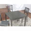 Table de salle à manger carrée en bois pour 4 - Gris-844853609-844853608