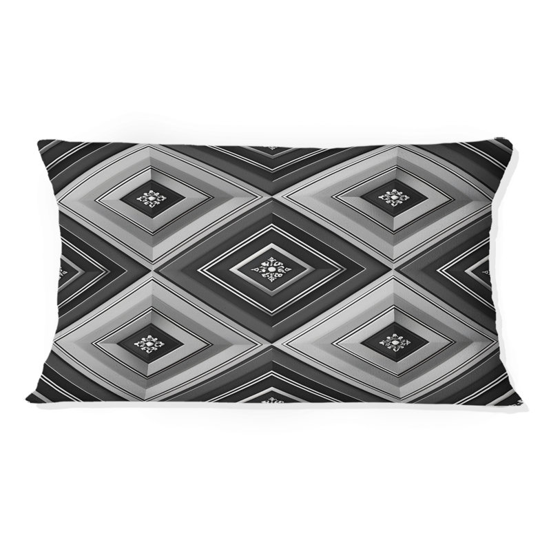Coussin lombaire transitionnel noir et gris anthracite