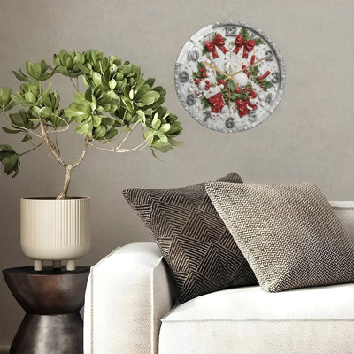 Horloge murale de Noël 12 po