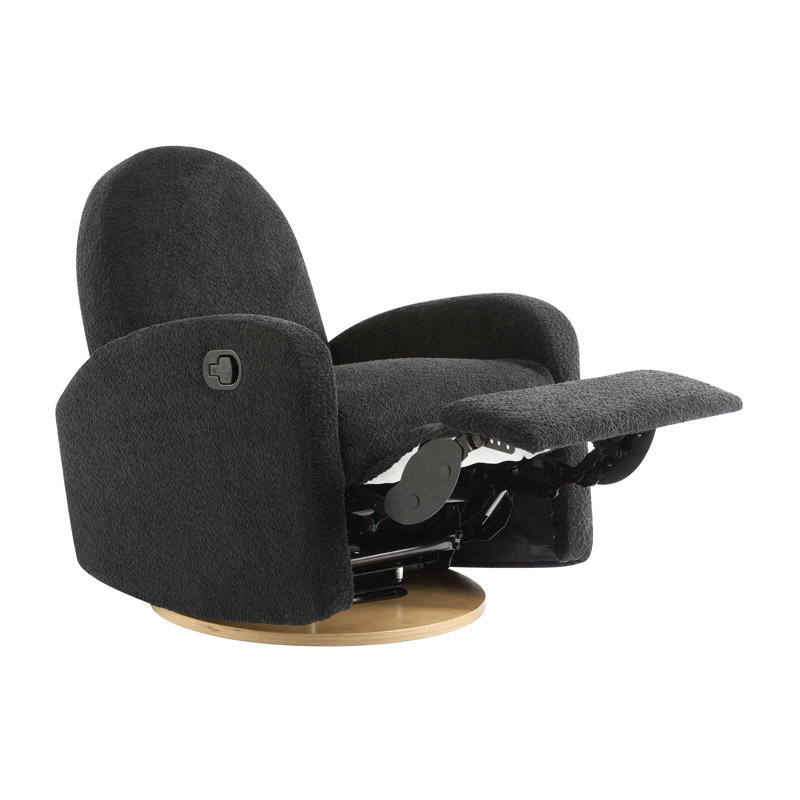 360 Swivel And Glider Recliner Chair-Black, Black