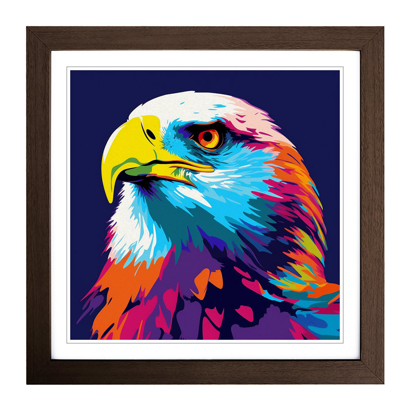 Single Picture Frame Print on Wood, Walnut