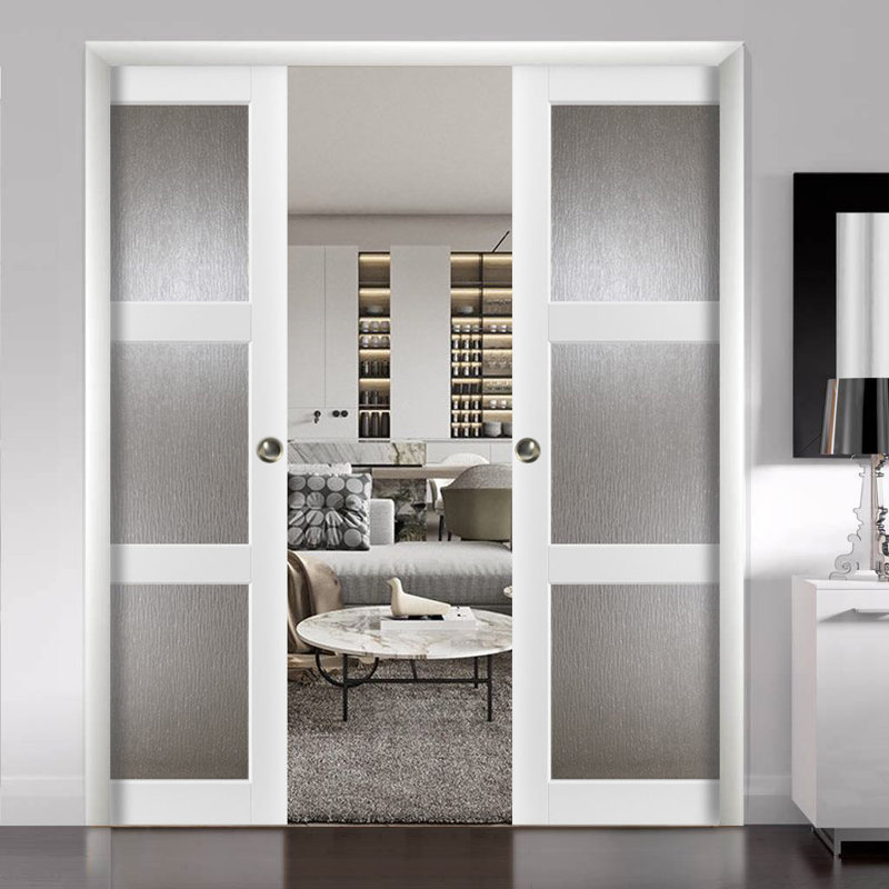 Portes coulissantes en verre givré Lucia, L 84 po x H 80 po