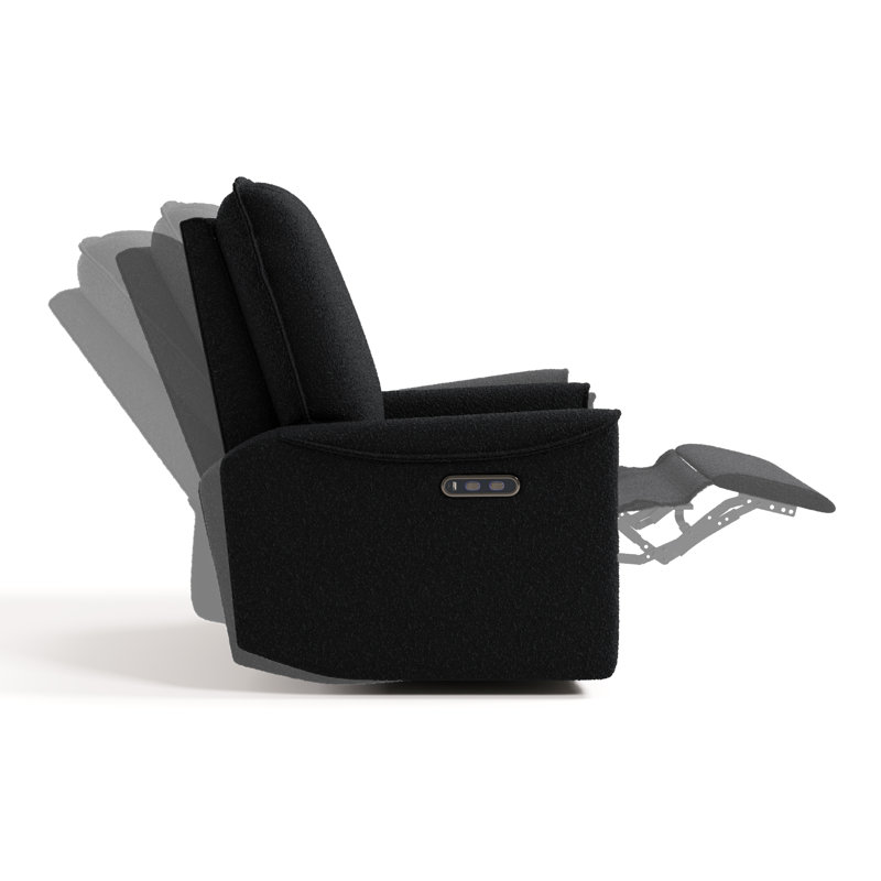 Fauteuil oscillant inclinable électrique Santos Deluxe, Bouclé noir