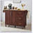 Kitchen Island with Drop Leaf Countertop, Kitchen Island Cart, Barn Door Kitchen Island Table-1069919225