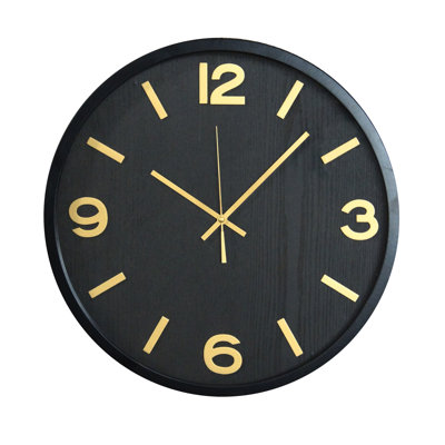 Horloge murale en bois manufacturé Aiyana