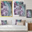 Turquoise et mauve liquide Flow Art IV - reproduction d'art moderne sur toile-1374101120-1374101245