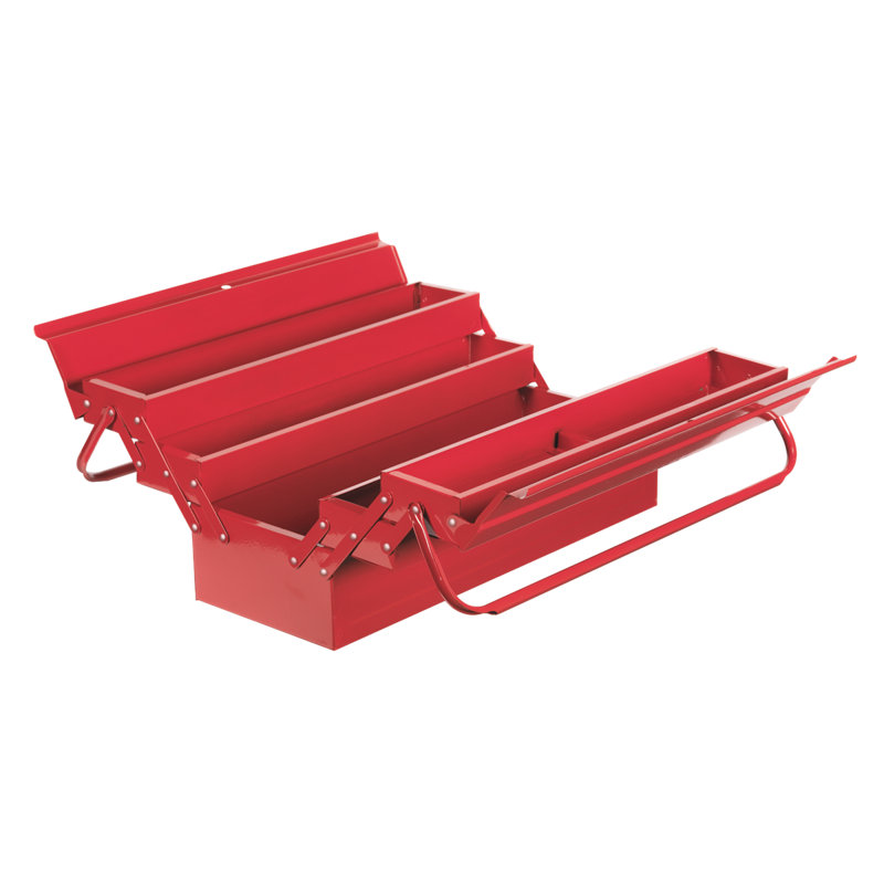 Odina 4 Tray Toolbox, Red