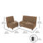 Ensemble de 2 chaises et canapé modulaires Kid Comfort - chocolat-124164541