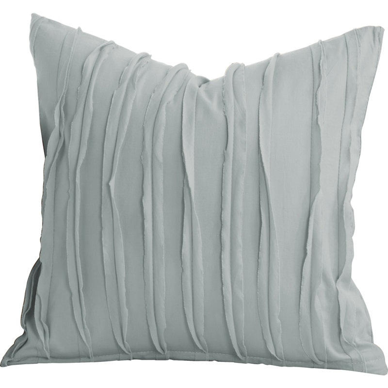 Tattered 100% Cotton Throw Pillow, 20" x 20", Blue