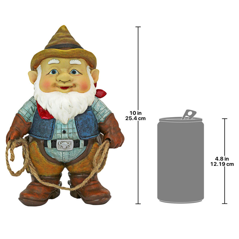 Statue gnome campagnard Cowboy de campagne