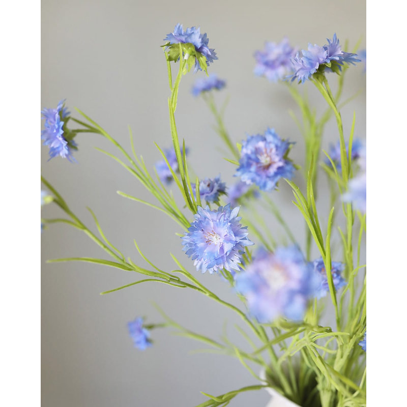 Blue Silk Cornflower 36"