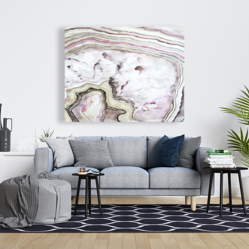 Agate - Toile abstraite minérale pour décoration intérieure élégante