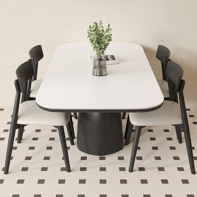 Simple home rectangular dining table set, 29.5"H x 55.1"L x 31.5"W