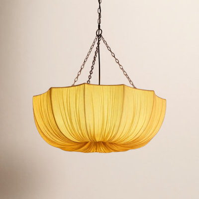 Linen Bowl Single Light Pendant