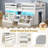 Twin Wooden Low Loft Bed With Stairs & Safety Guardrail, Loft Bed Twin Size With Bookcase And Under-Bed Play Space-892867895