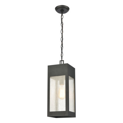 Luminaire suspendu d'extérieur 1 lumière Angus 7 po - Gris anthracite