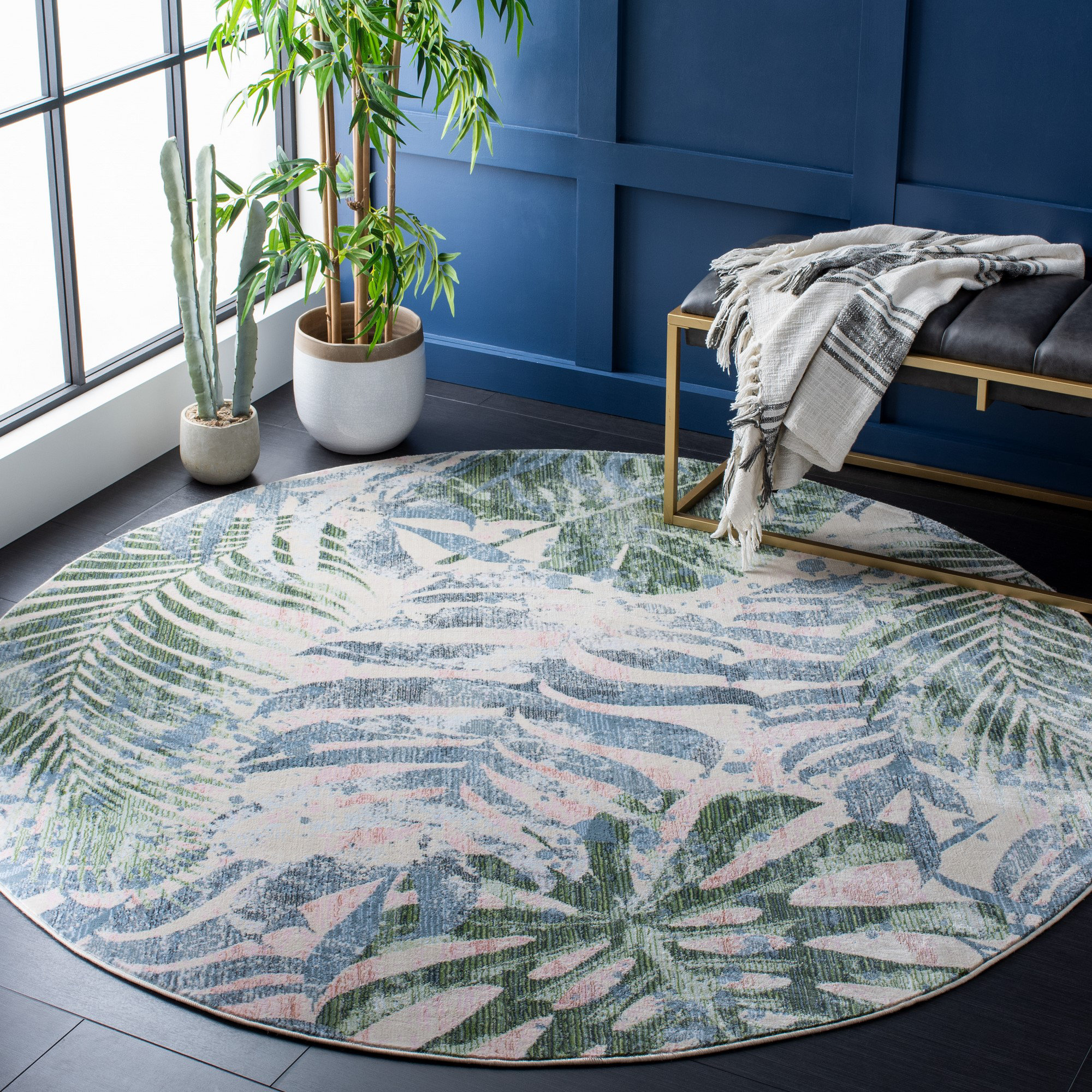 Bay Isle Home™ Kinsler 300 Performance Floral Rug & Reviews | Wayfair