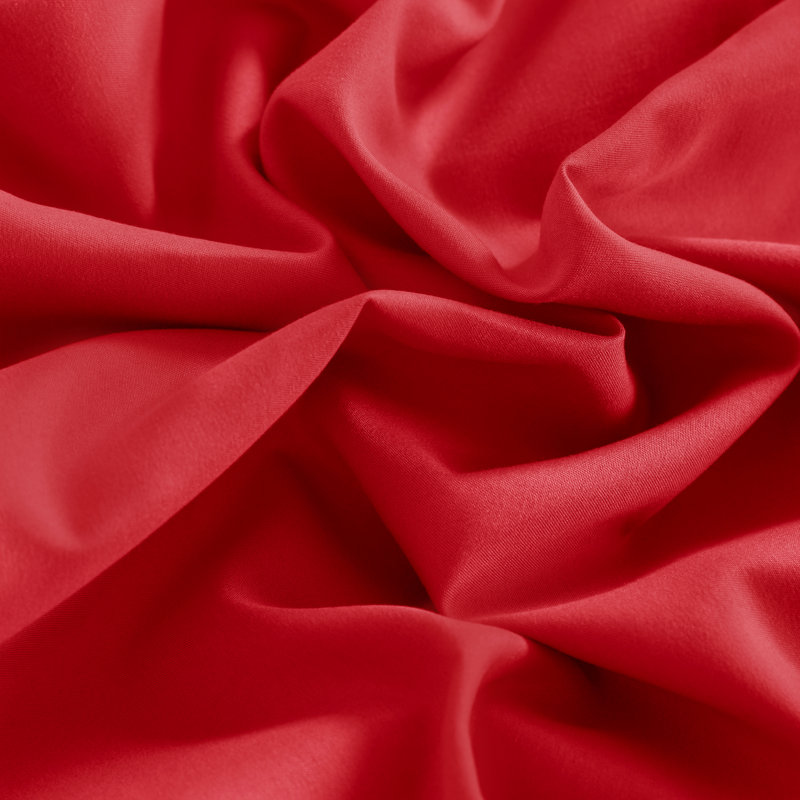 Fitted Bed Sheet Only, 1800 Brushed Microfiber Deep Pocket Fitted Sheet - NTBAY, Full Fitted Sheet, Red