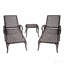 Chaise longue en aluminium coulé brun-153694645