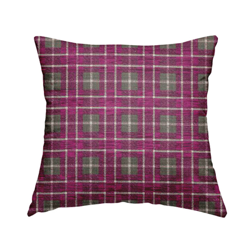 Thielen Plaid Square Cushion, 55cm H x 55cm W x 5cm D