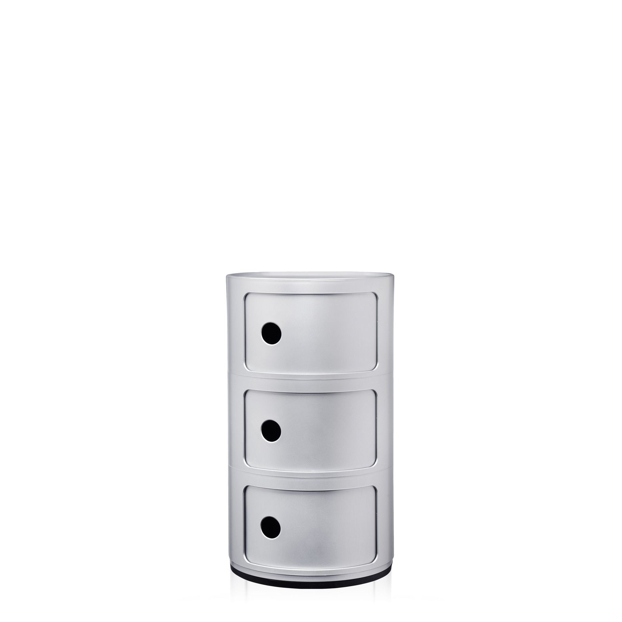 Componibili Round Modular Stacking Units, Silver, 3