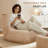 Bean Bag Chair With Ottoman and Pillow, Sofa Big Beanbag Chair For Adults Fireside Bean Bag Lounger Memory Foam Chair For Home, Apartment Or Gaming Venue, Lambswool-133493533