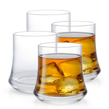 JoyJolt Halo 7.8 oz. Crystal Whiskey Glasses (Set of 4)