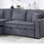 Convertible Sectional Dark Grey Colour Corduroy Reversible Chaise W Storage And Sofa Pull Out Bed Pillows Living Room 2Pc Set-39312619