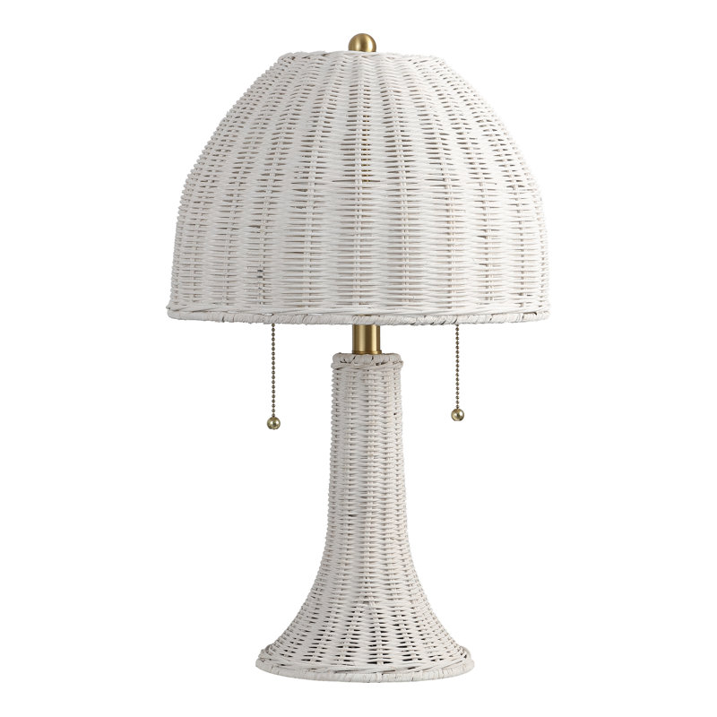 Cathcart 22" Light Brown Table Lamp, White