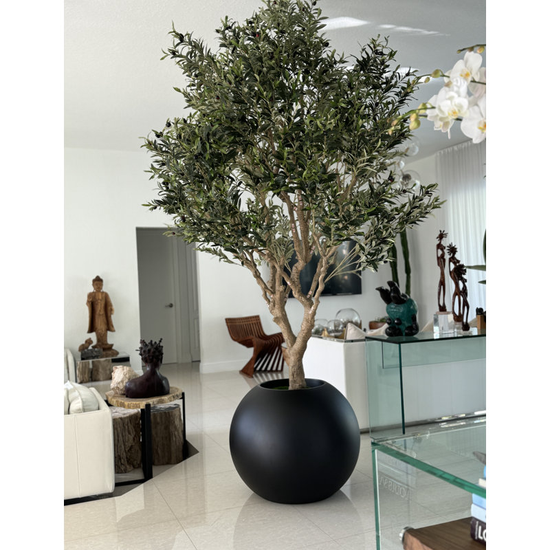 98" Artificial Olive Tree in Pot