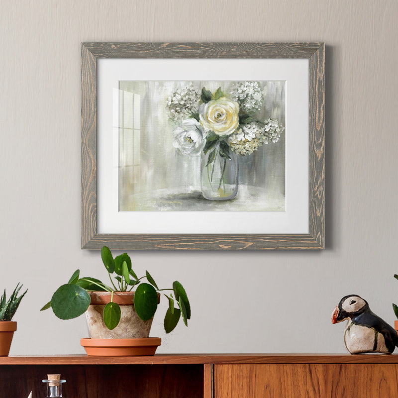 «Summer Nuance II» par J Paul, reproduction d'art sur papier encadrée, H 24 po x l 18 po x P 1,5 po, Gris
