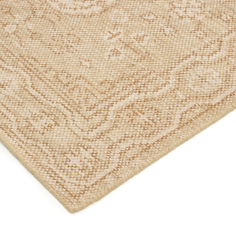 Cortona Hand Knotted Oriental Area Rug in Olive, Cream, Rectangle 10' x 14'