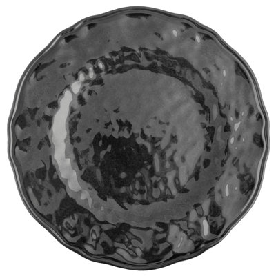 MELAMINE SALAD PLATES S4  HEIRLOOM ASH