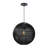 1-Light Pendant Lights Black Basket Globe-1039814154