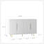 Buffet blanc moderne avec rangement, grand buffet cannelé avec tablettes réglables, crédence, console d'appoint-563285140