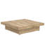 Table basse carrée en placage avec plateau coulissant et rangement en noyer 39,4 po-679787544