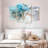 Abstract Blue Liquid Marble Abstract Wall Art On Canvas 4 Pieces Print-117434229