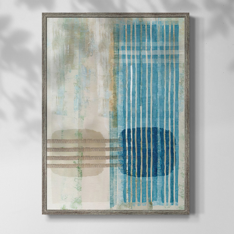 Blue Blue Horizon III Framed Print - Solid Wood, 30" H x 24" W