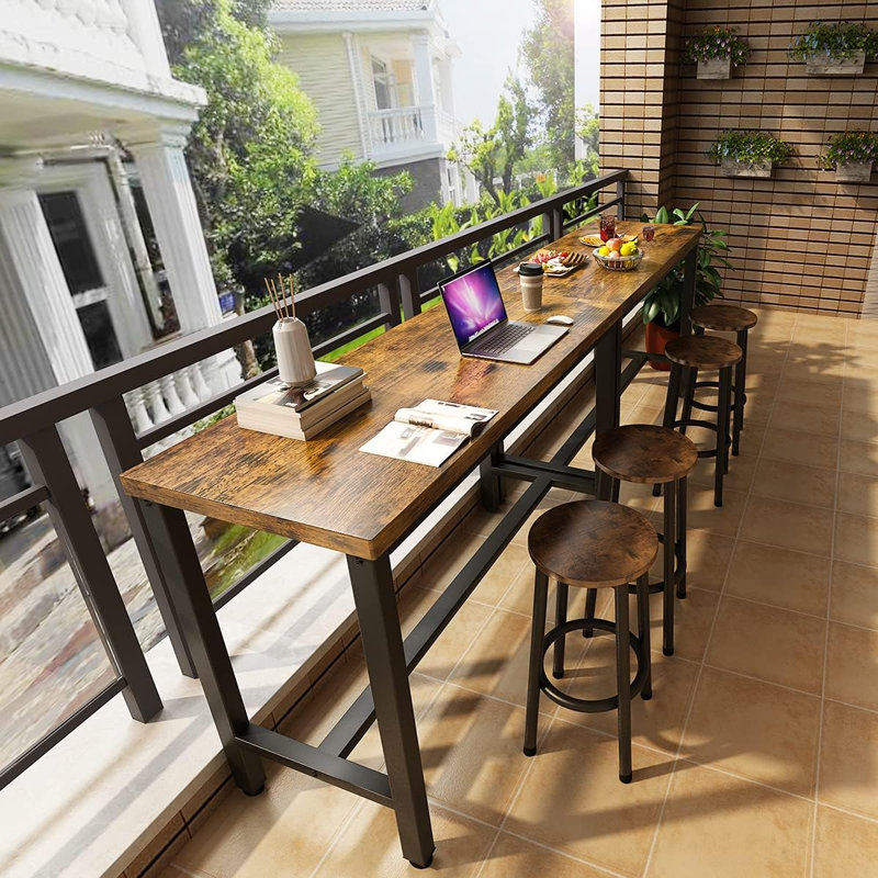 Airess 2 - Person Four Leg Dining Set, 39.3"H x 47.2"L x 15.74"W