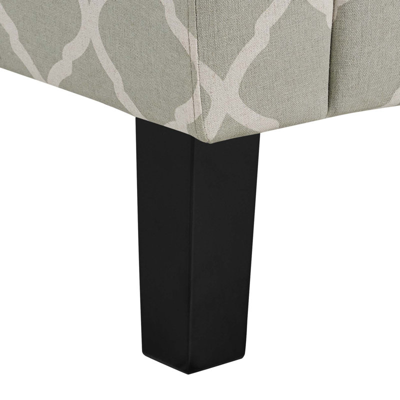 Fauteuil demi-tonneau Swarthout, Treillis gris doux