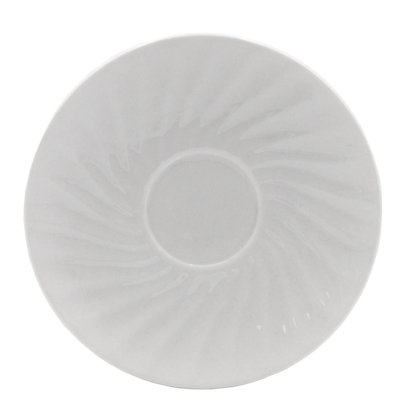 Soucoupe tourbillonnante en porcelaine blanche Hertford 6 po (ensemble de 6)