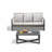 2-Piece Wicker Patio Conversation Set With Gray Cushions & Coffee Table-926917837