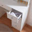 Petit meuble-lavabo avec miroir à DEL et 3 modes d'éclairage réglables, coiffeuse avec tiroirs de rangement, armoire pour chambre à coucher, blanc