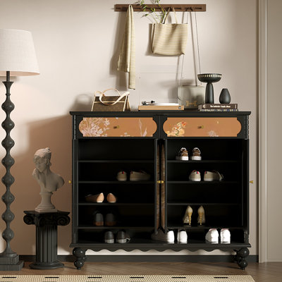 French Retro Solid Wood Console Cabinet